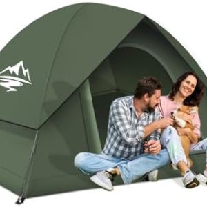 Tents for Camping 3-4 Person with Rainfly, Camping Tents Waterproof Windproof, Not Crowded for 2 Person Camping Tent, Outdoor Dome Tent Easy Setup, Backpacking Tent for Adventure Backyard
