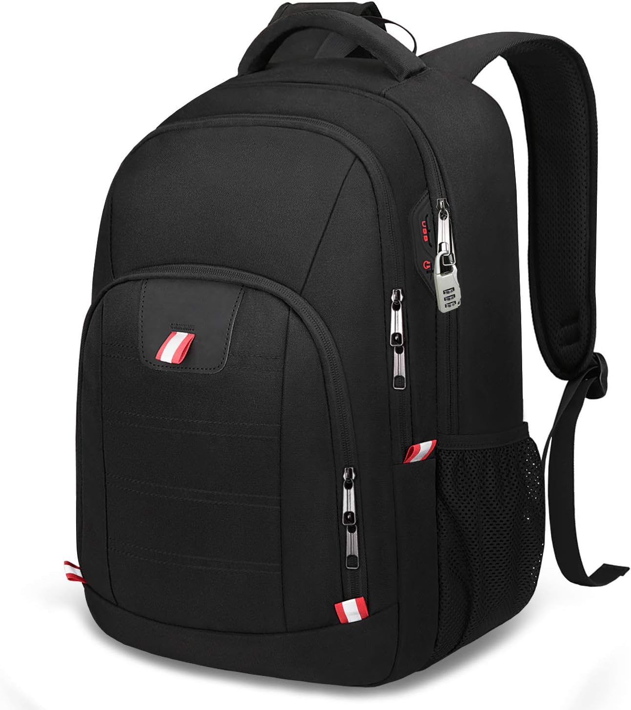 Travel Laptop Backpack, Black Backpack for Men and Women with USB Slit Business Computer Back Pack (Black, 15.6 Inch) - Image 9