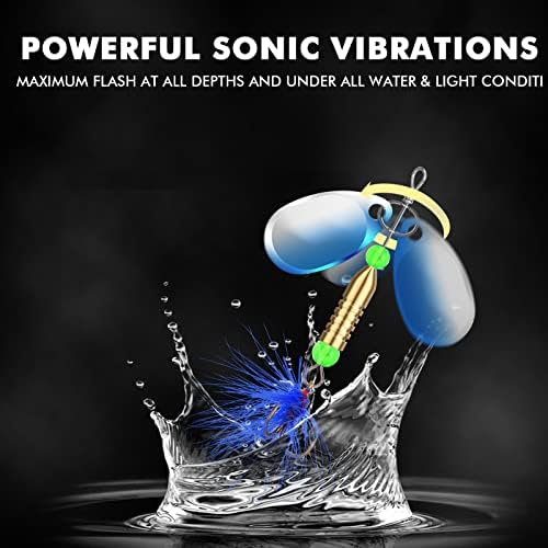 TRUSCEND Swim or Jig Fishing Spinner Baits for Freshwater and Saltwater, Rooster Tail Fishing Lures for Trout Bass Walleye Crappie Salmon Pike, Blade Bait with Copper Blade - Image 4