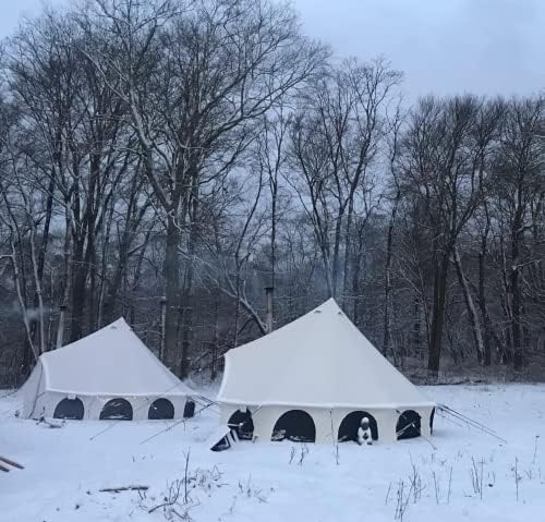 WHITEDUCK Avalon Canvas Bell Tent - Luxury All Season Tent for Camping & Glamping Made from Premium & Breathable 100% Cotton Canvas w/Stove Jack, Mesh - Image 5